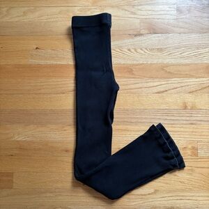 Black Kids Rubbed Leggings Mini Flared